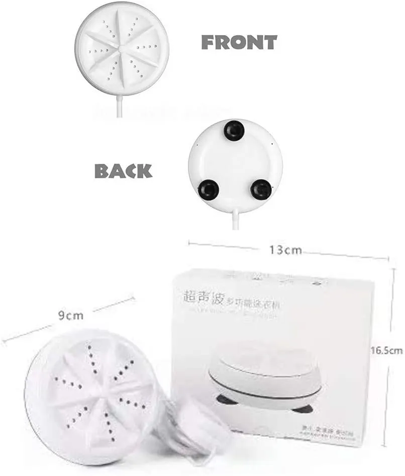 2 in 1 Ultrasonic Portable Turbo Washing Machine