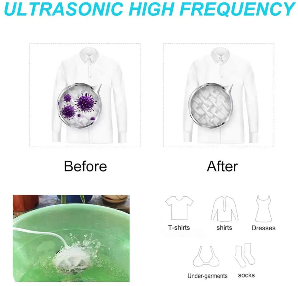 2 in 1 Ultrasonic Portable Turbo Washing Machine