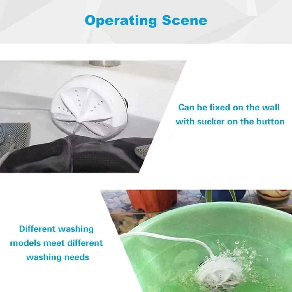 2 in 1 Ultrasonic Portable Turbo Washing Machine
