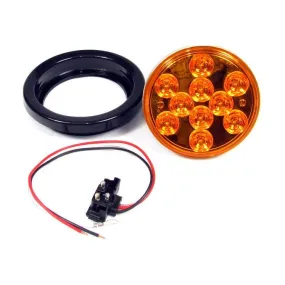 4" Amber Round Tail/Turn Led Light With 10 Leds And Amber Lens | F235160
