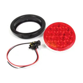 4" Red Round Tail/Stop/Turn Led Light With 18 Leds And Red Lens | F235154