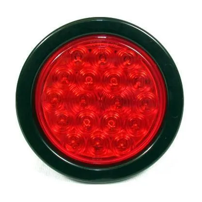 4" Red Round Tail/Stop/Turn Led Light With 18 Leds And Red Lens | F235154