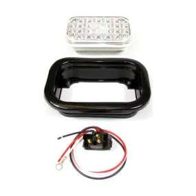 5.3" x  3.4" Amber Rectangular Tail/Turn Led Light With 24 Leds And Clear Lens | F235289