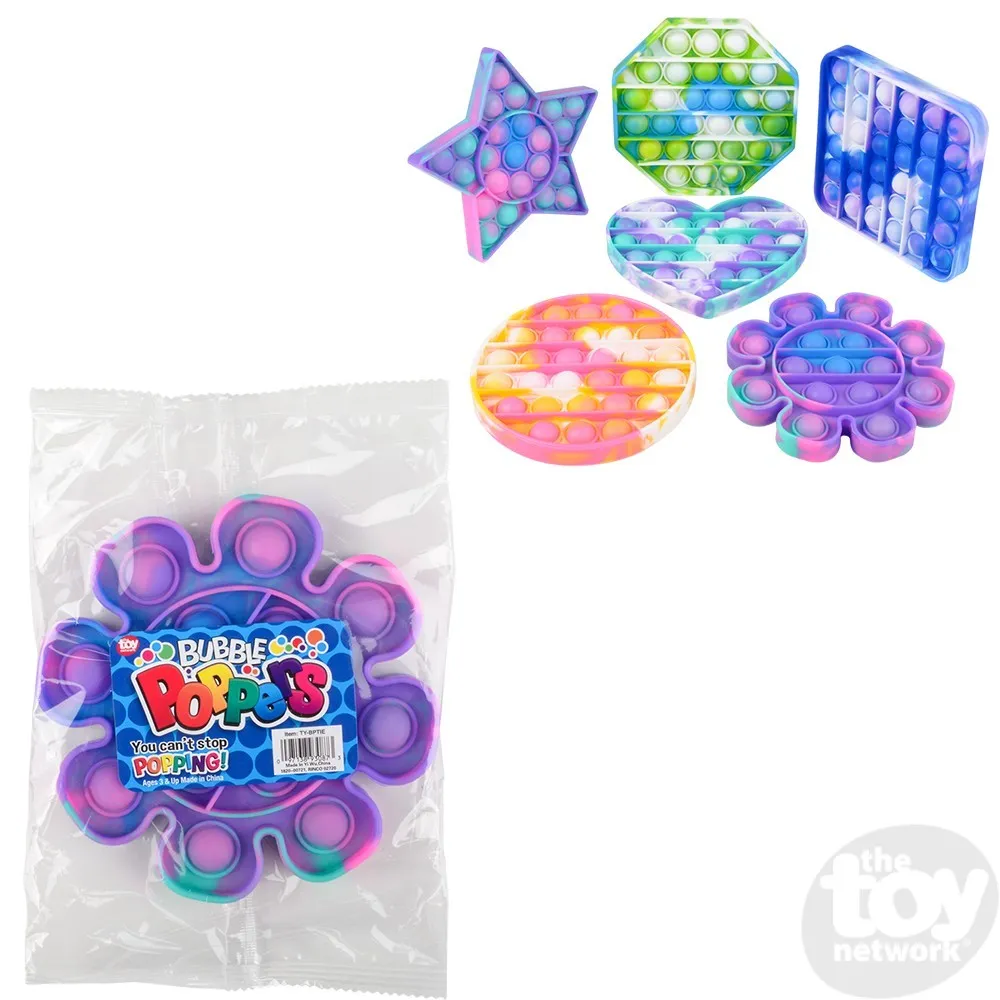 5" Tie Dye Bubble Poppers Stress Reliever, Bubble Popping - Random Style Pick (1 Pcs)