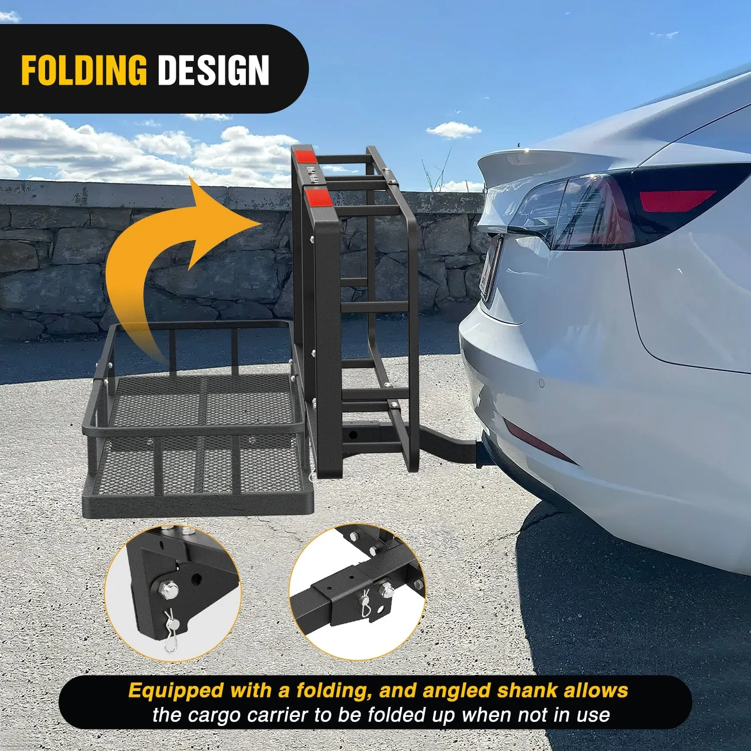 60 x 20 x 7.87 Inch Hitch Cargo Carrier