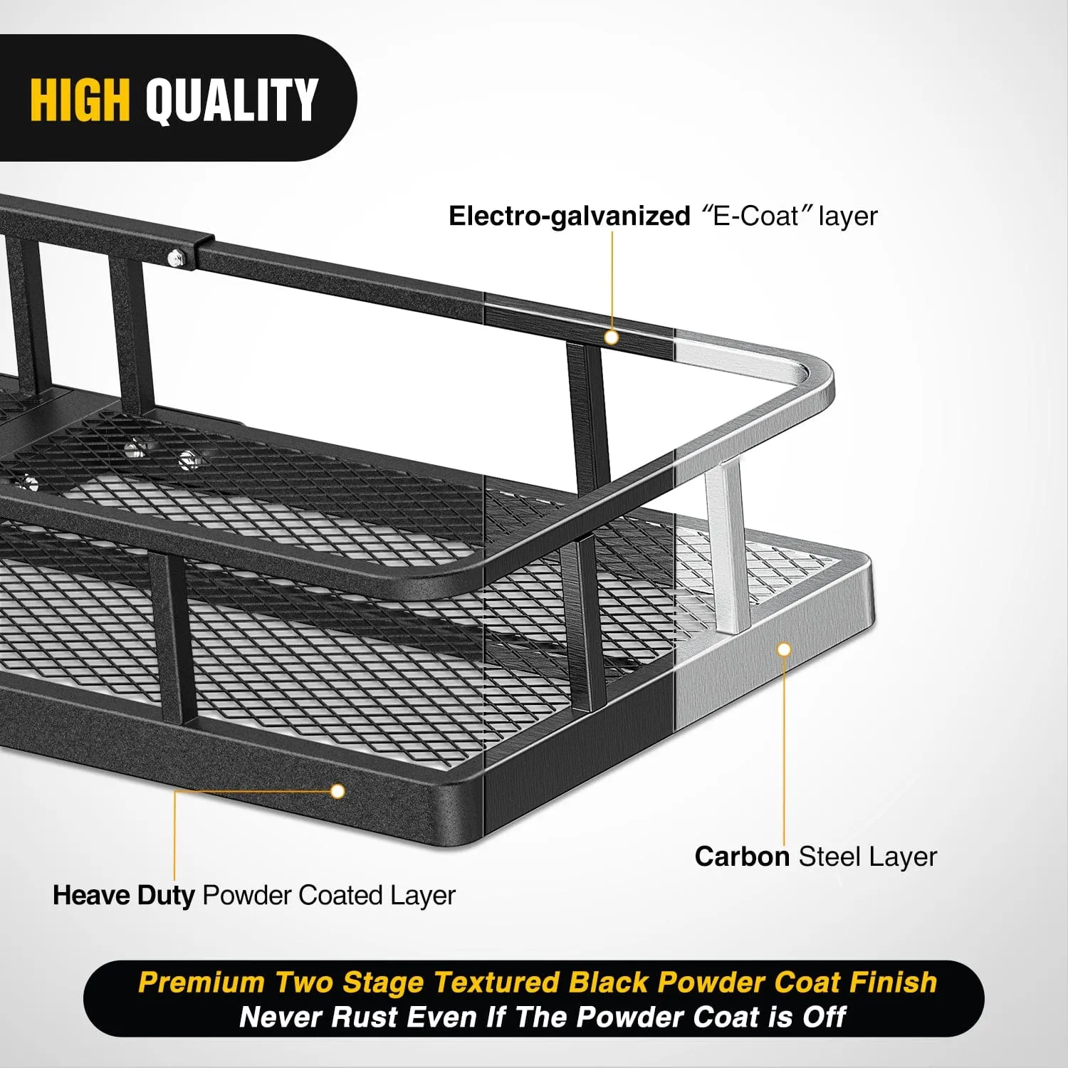 60 x 24 x 7.87 Inch Hitch Cargo Carrier & 5/8Inch Hitch Pin Clip Fits 2-Inch Receiver
