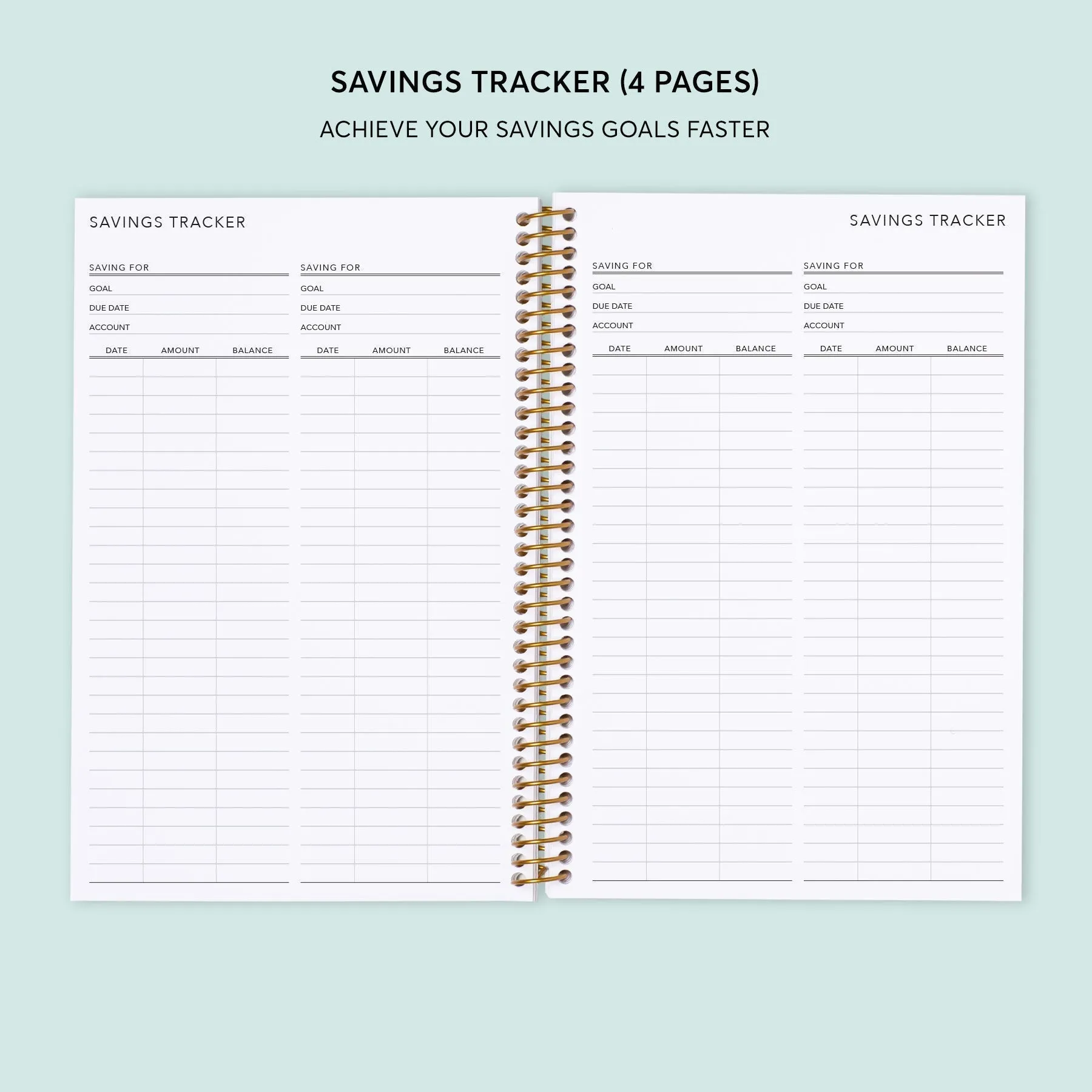 6x9 Budget Planner - Abstract Florals Green Multicolor