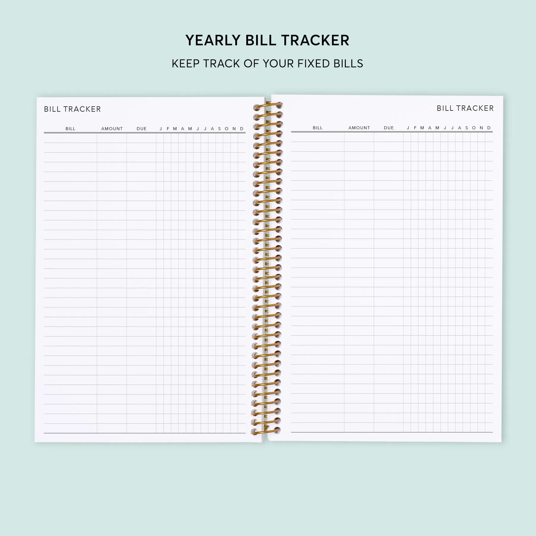 6x9 Budget Planner - Abstract Florals Green