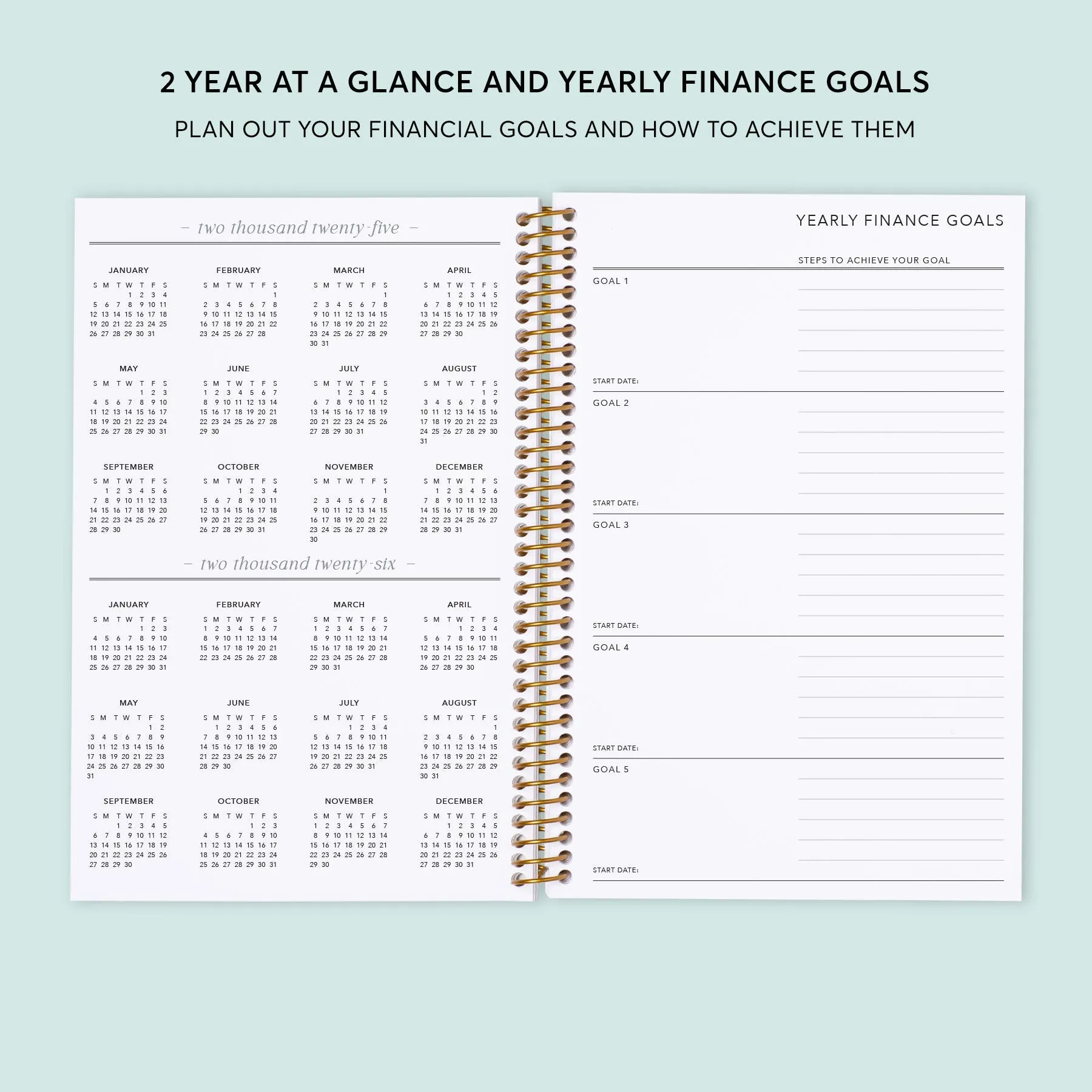 6x9 Budget Planner - Abstract Florals Green