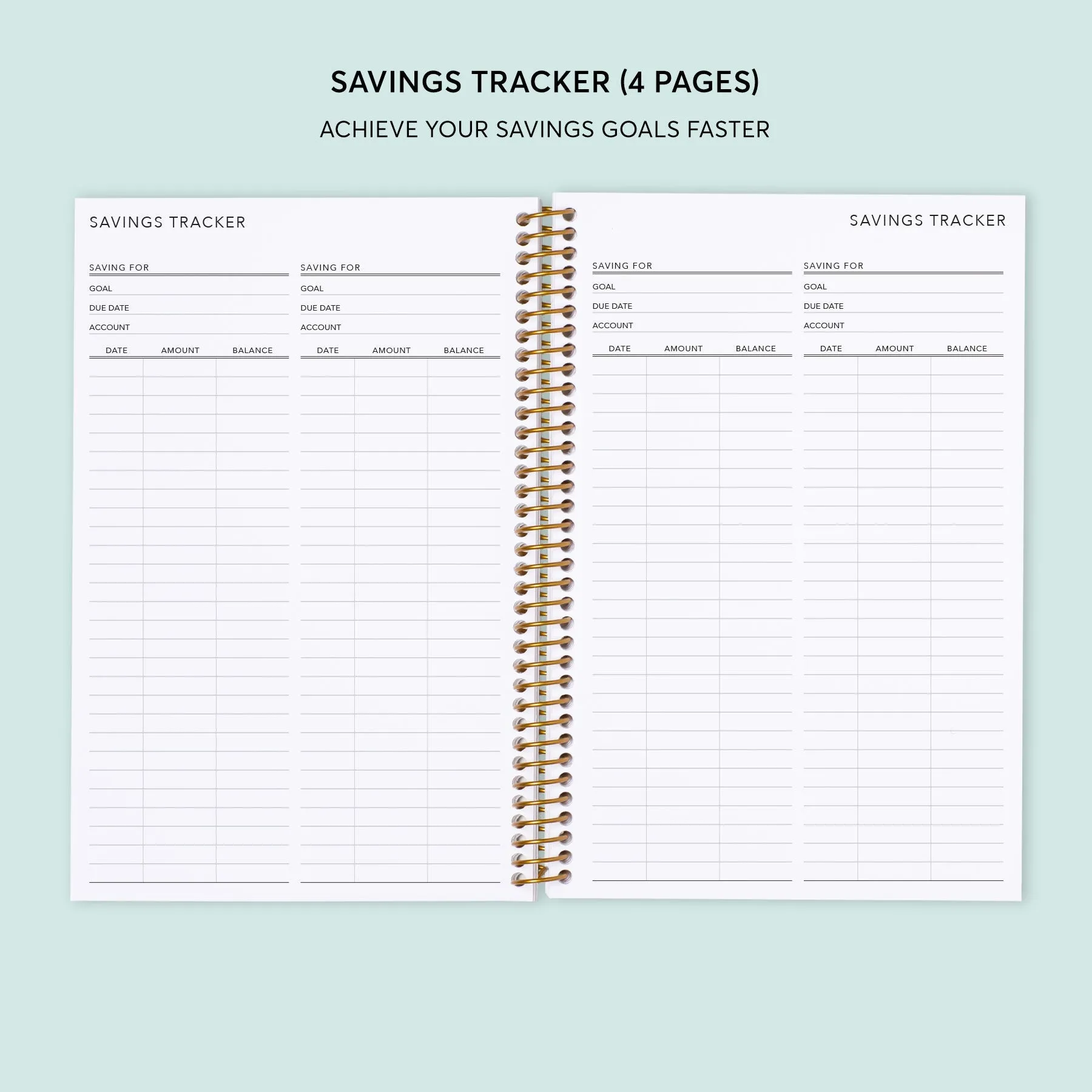 6x9 Budget Planner - Abstract Florals Green