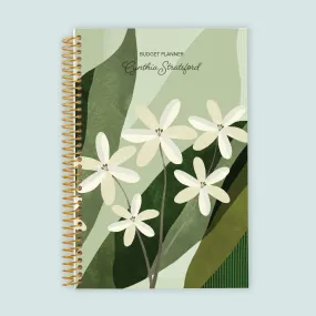 6x9 Budget Planner - Abstract Florals Green