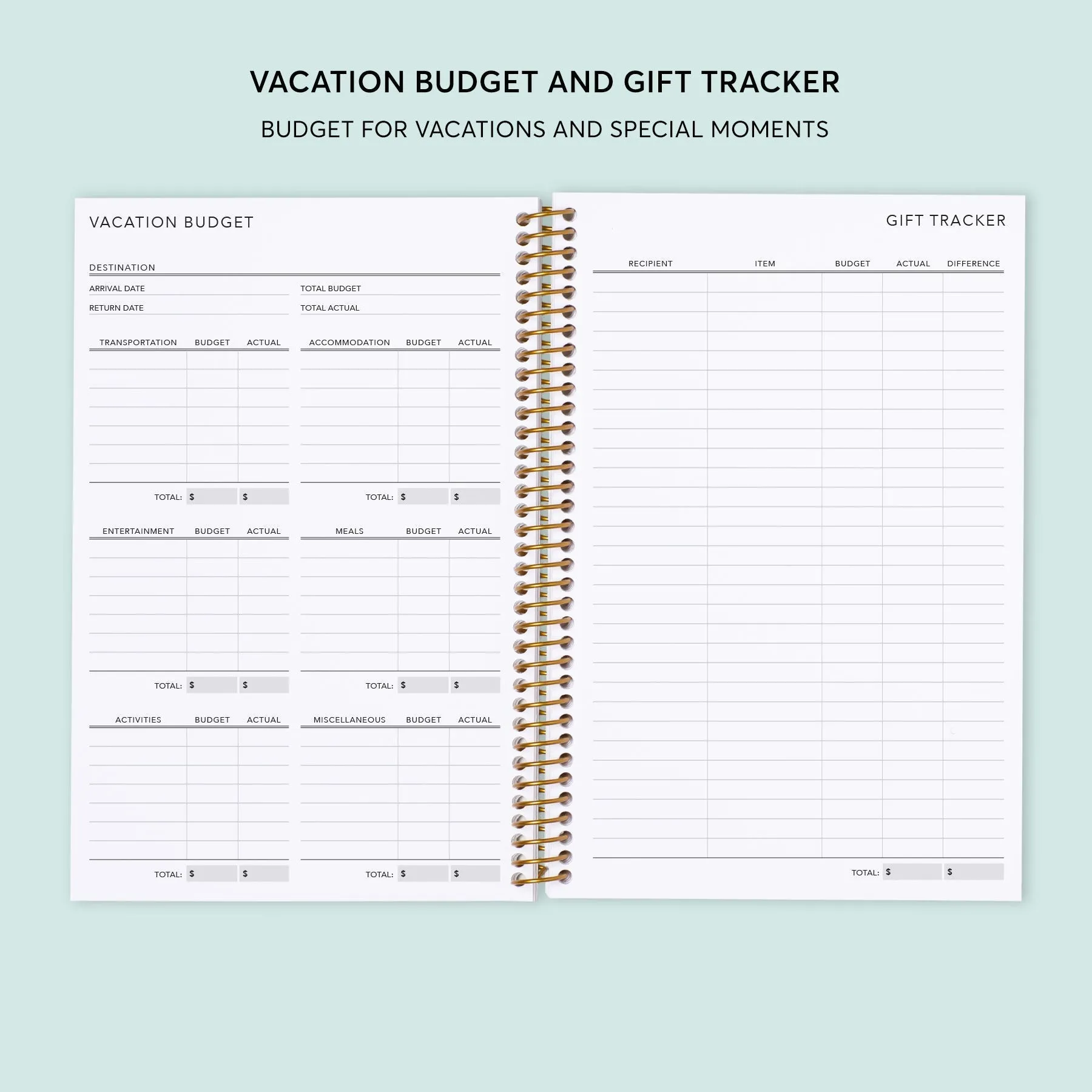 6x9 Budget Planner - Abstract Florals Multicolor