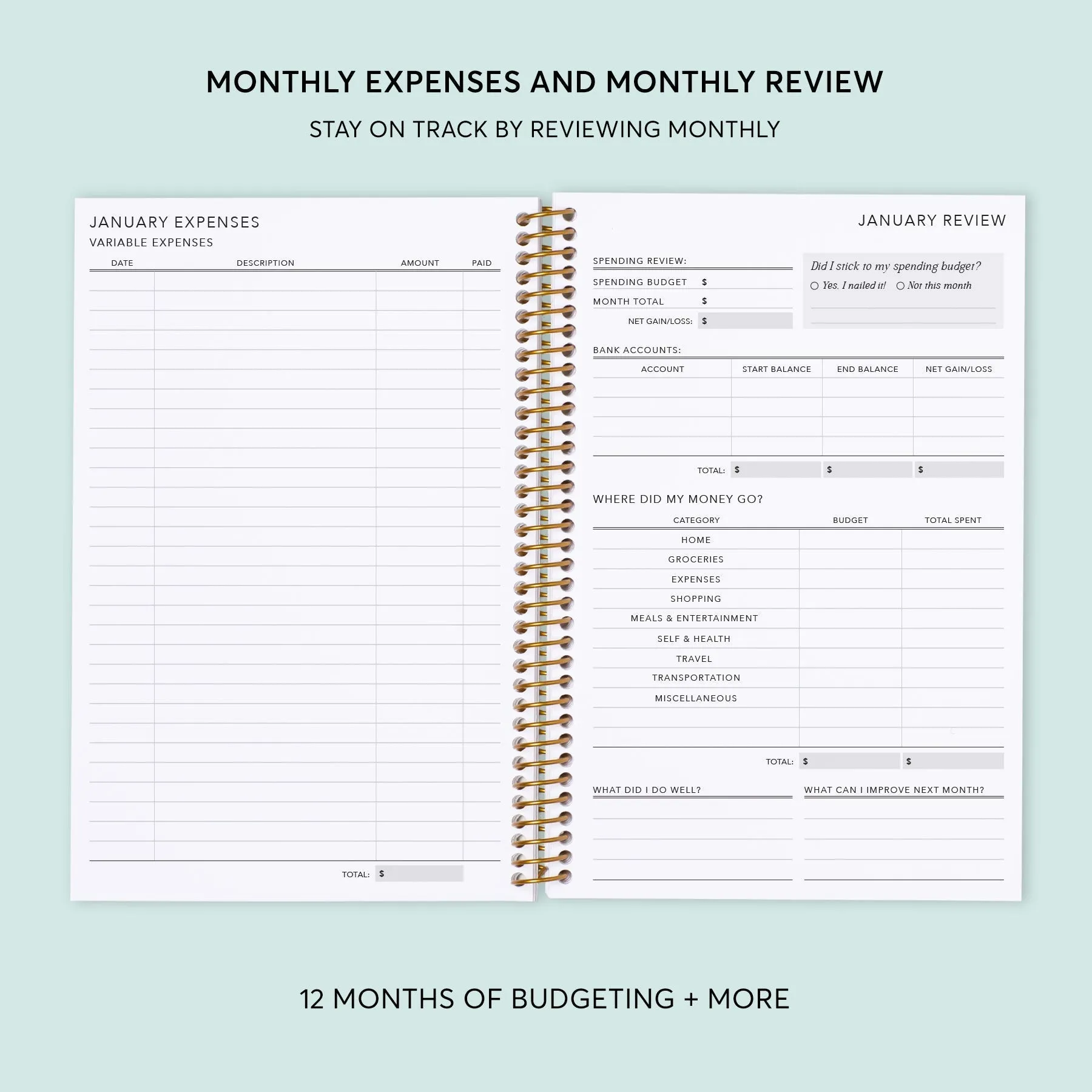 6x9 Budget Planner - Abstract Florals Multicolor