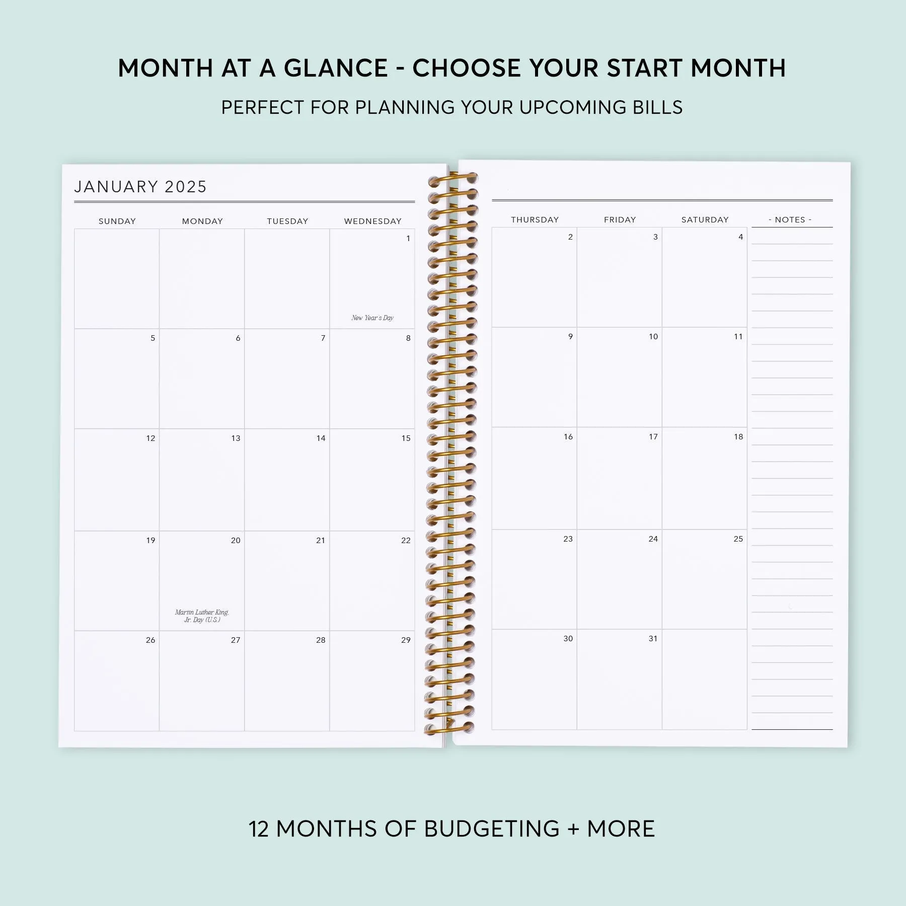 6x9 Budget Planner - Abstract Florals Multicolor
