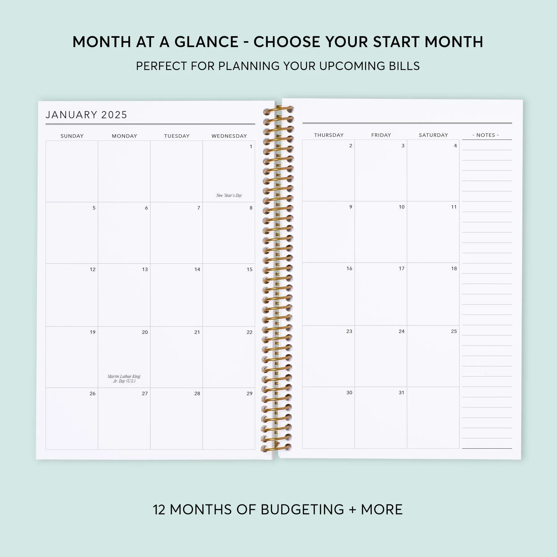 6x9 Budget Planner - Abstract Florals Pink Multicolor