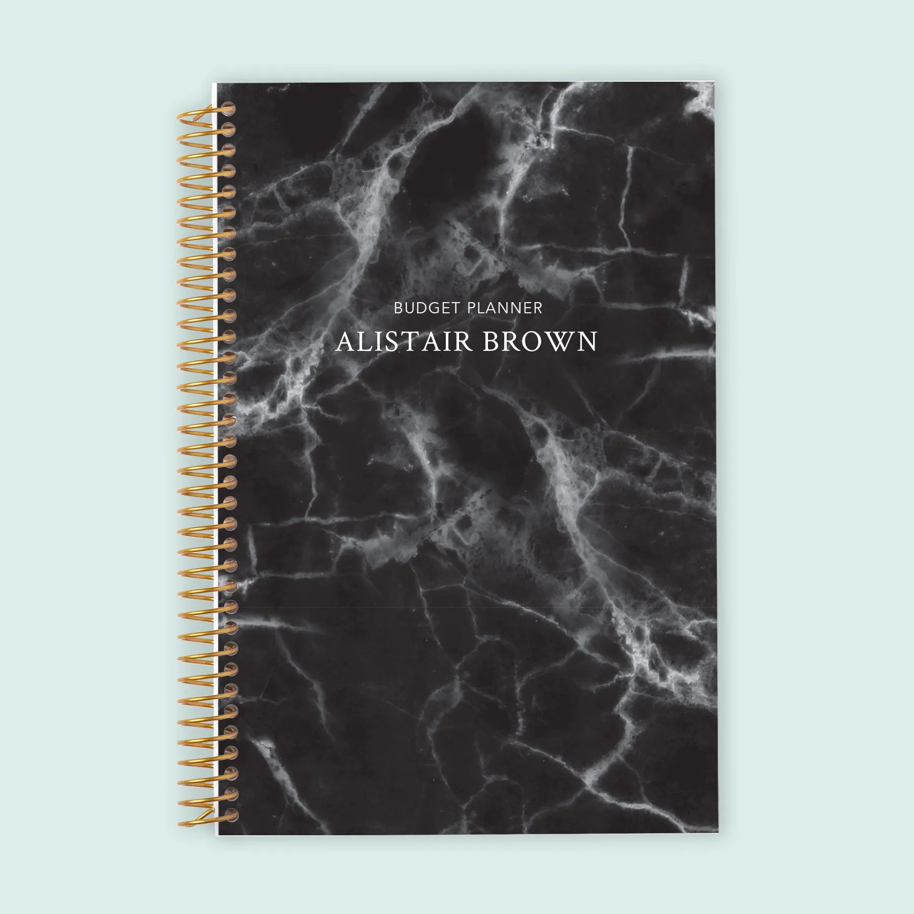 6x9 Budget Planner - Black Marble