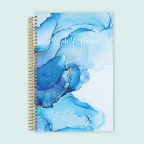 6x9 Budget Planner - Blue Abstract Ink