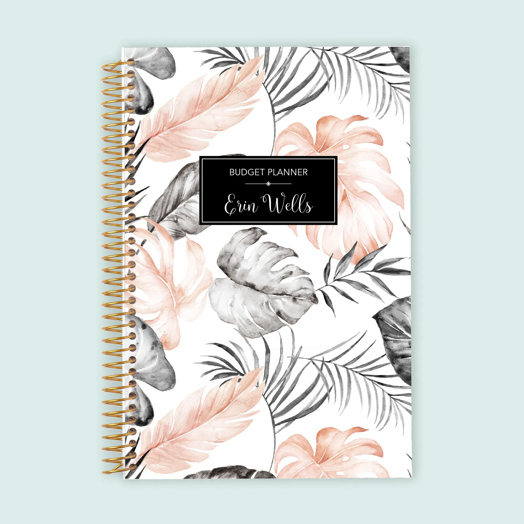 6x9 Budget Planner - Blush Gray Tropical