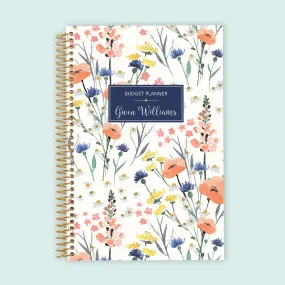 6x9 Budget Planner - Field Flowers Blue