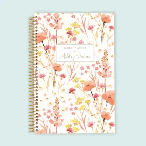 6x9 Budget Planner - Field Flowers Pink