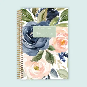 6x9 Budget Planner - Navy Blush Roses