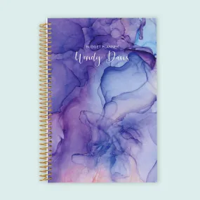 6x9 Budget Planner - Purple Blue Flowing Ink