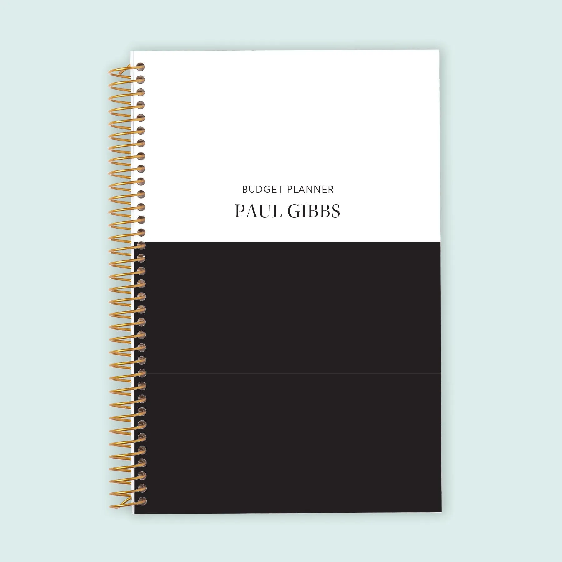6x9 Budget Planner - White Black Color Block