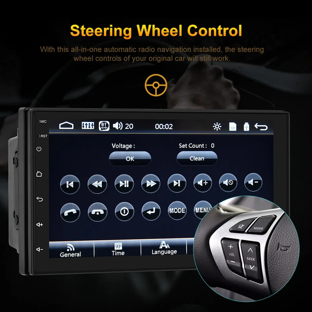 7-inch Car Radio Wired Carplay MP5 Player Universal GPS Bluetooth
