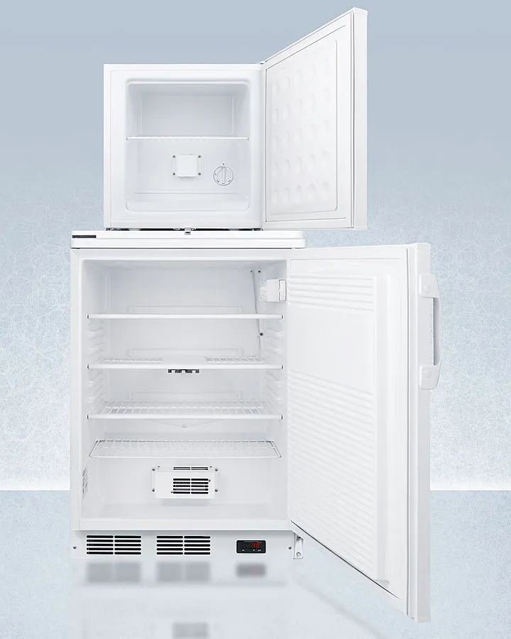 Accucold 24" Wide All-Refrigerator/All-Freezer Combination with Probe Holes - FF7LW-FS24LSTACKPRO