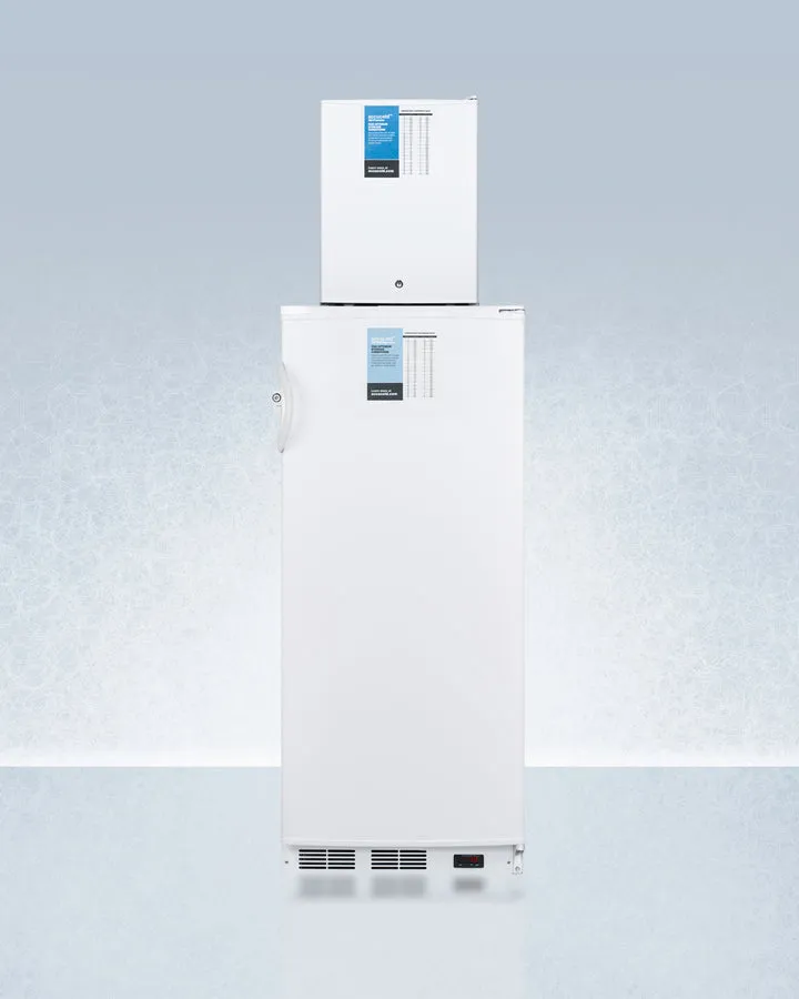 Accucold 24" Wide All-Refrigerator/All-Freezer Combination with Probe Holes - FFAR10-FS30LSTACKPRO