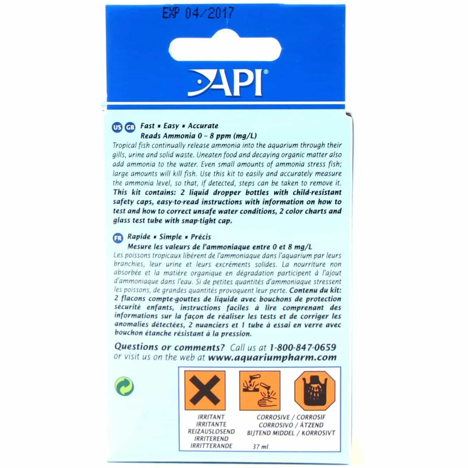 API Ammonia Test Kit Fresh/Saltwater