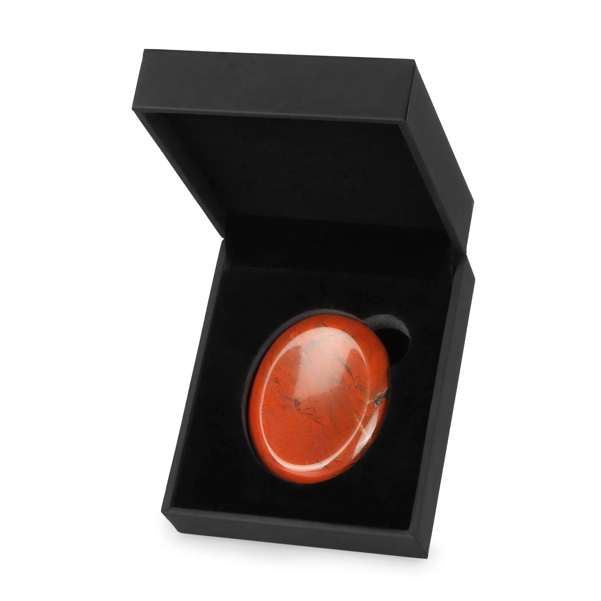 Artistone 2" Red Jasper Thumb Worry Stone Healing Crystal Polished Chakra Pocket Palm Stone for Anxiety Stress Relief Meditation