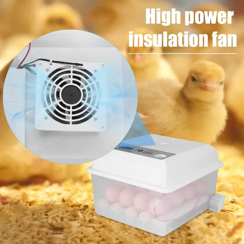 Automatic Egg Incubator - Poultry Hatcher for Chickens Ducks Birds (16Eggs）