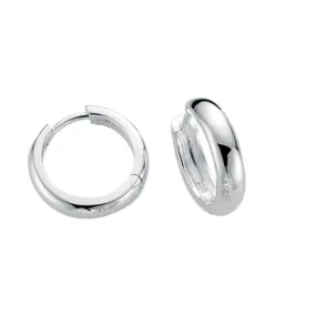Begginings Sterling Silver Polished Hoop Earrings