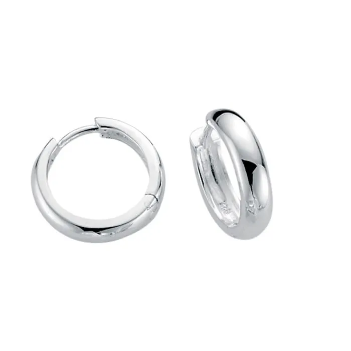 Begginings Sterling Silver Polished Hoop Earrings