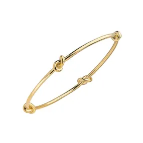 Beginnings Gold Plated Love Knot Bangle
