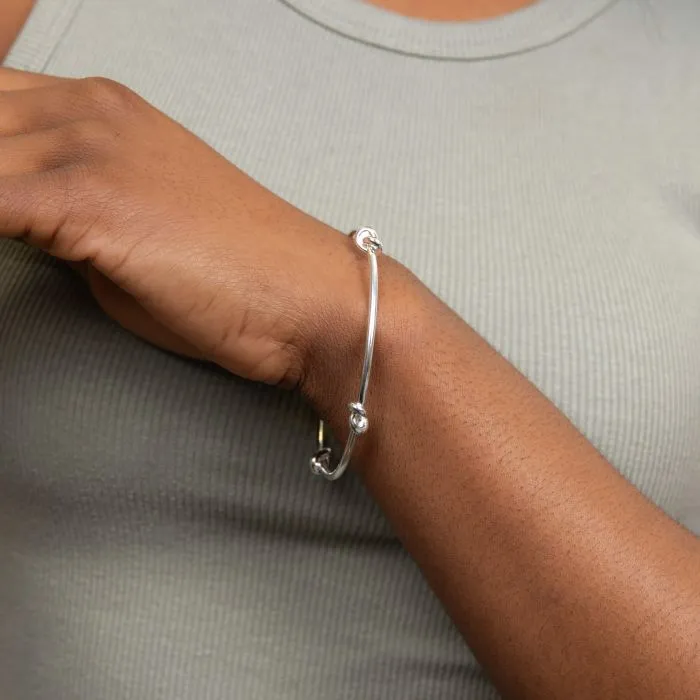 Beginnings Sterling Silver Love Knot Bangle