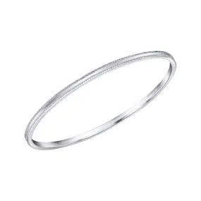 Beginnings Sterling Silver Millegrain Bangle