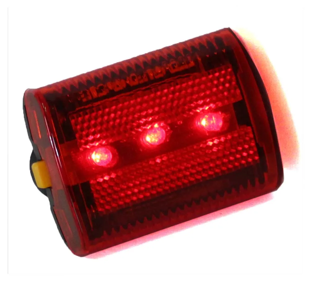 Bicycle Clip-on Tail Light with 3 Red LED Lights Inside