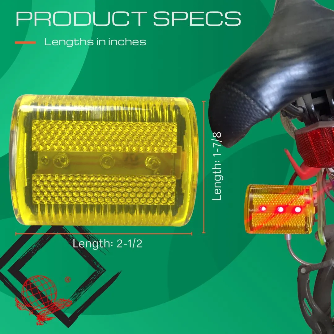 Bicycle Clip-on Tail Light with 3 Red LED Lights Inside