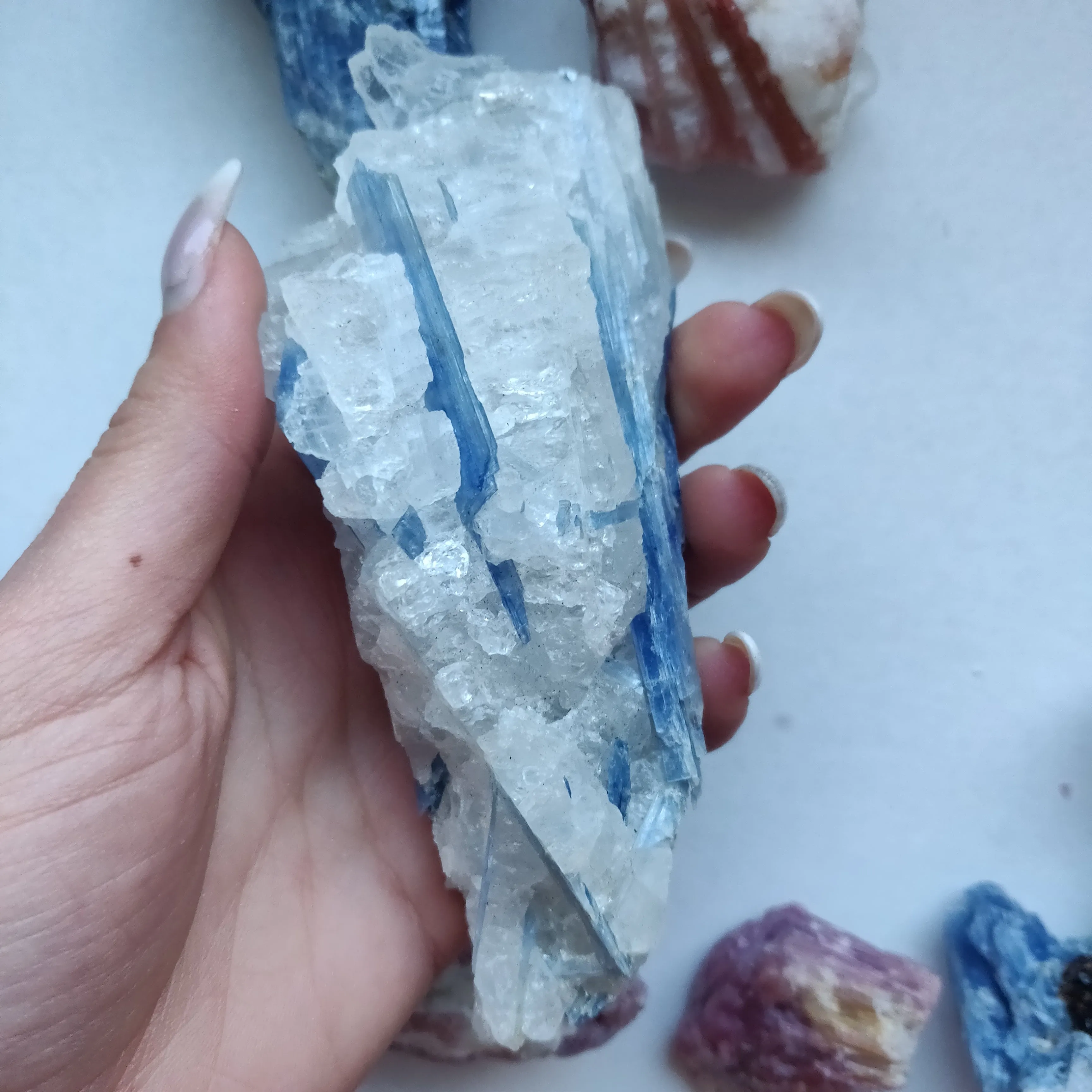 Blue Kyanite Specimen in Quartz (#6)