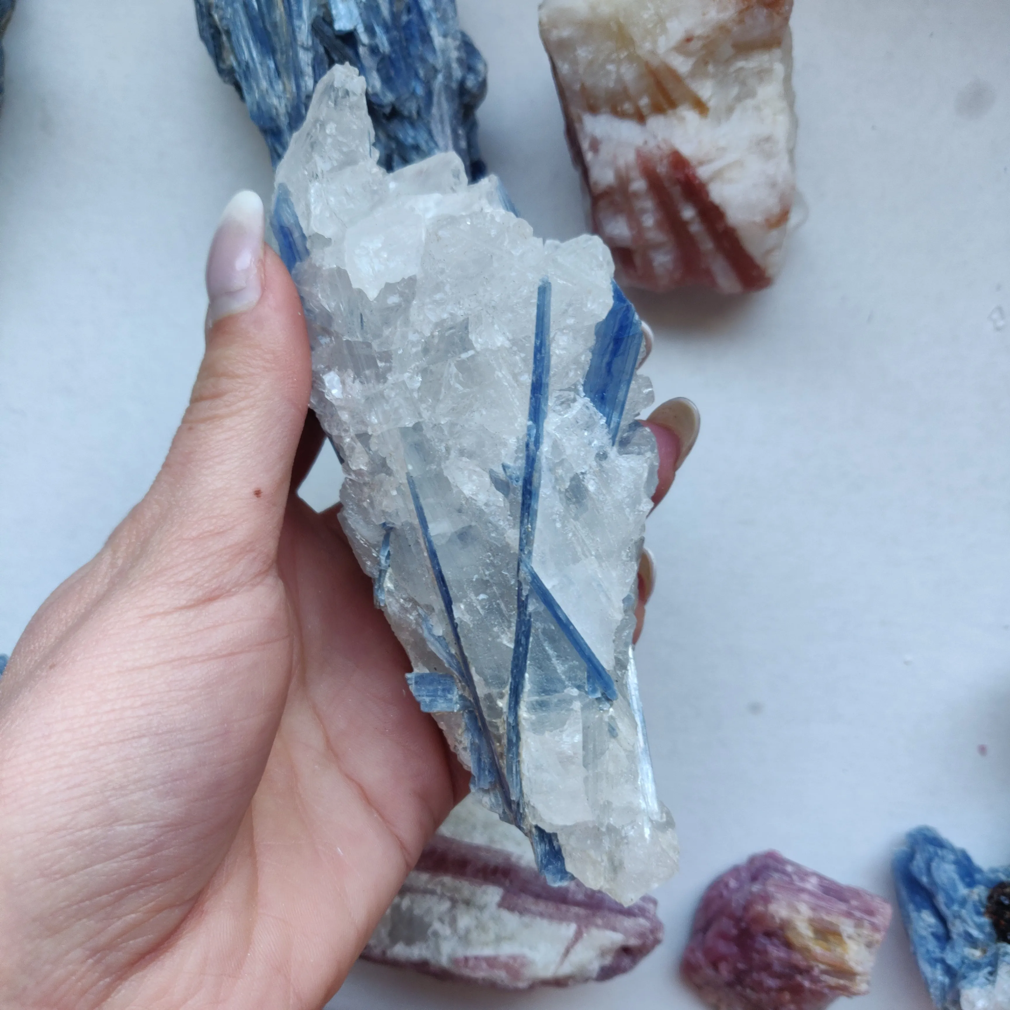 Blue Kyanite Specimen in Quartz (#6)