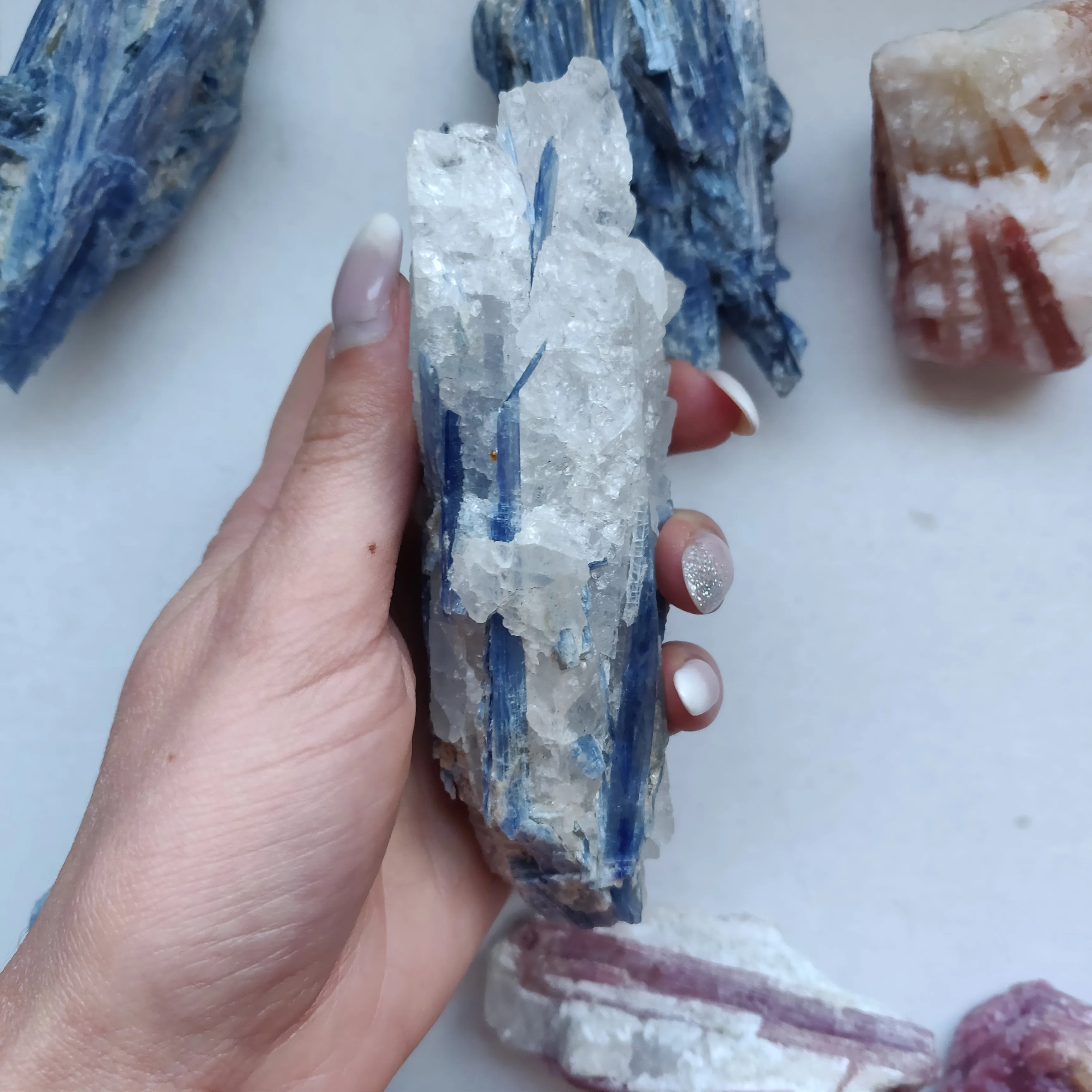 Blue Kyanite Specimen in Quartz (#6)