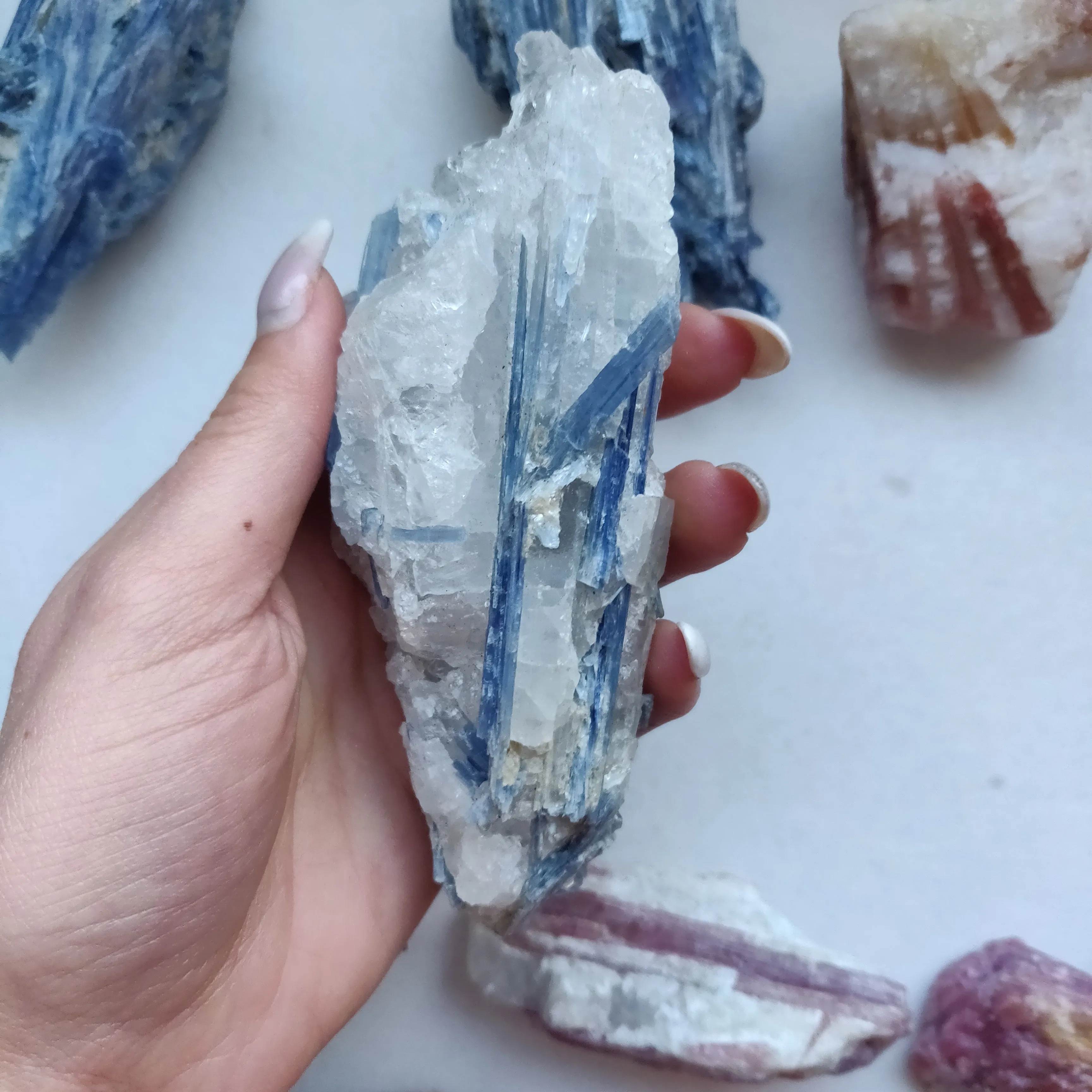 Blue Kyanite Specimen in Quartz (#6)