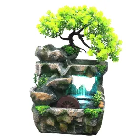 BNF Indoor Water Fountains Rockery Tabletop Waterfall Fountain Decoration Home Decor | Indoor Fountains| Indoor Fountains Multicolour