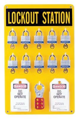Brady® Ten Lock Stations, w/Padlocks/Tags/Lockouts, 65680