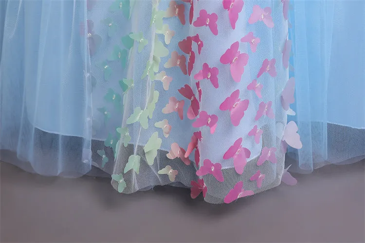 C259 Outong Yoliyolei Hot Sale Bow Flower Performance Puffy Princess Girls Dresses For Kids Party Wear