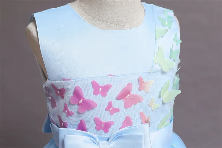C259 Outong Yoliyolei Hot Sale Bow Flower Performance Puffy Princess Girls Dresses For Kids Party Wear