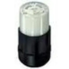 C2623 Leviton Locking Connector, 30 Amp, 250 Volt, Industrial Grade - Black/White