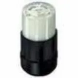 C2623 Leviton Locking Connector, 30 Amp, 250 Volt, Industrial Grade - Black/White
